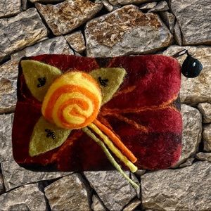 Vintage Boiled Wool Pouch